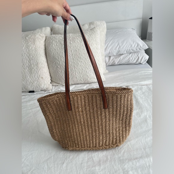 Tan Woven Tote Bag - Picture 2 of 5